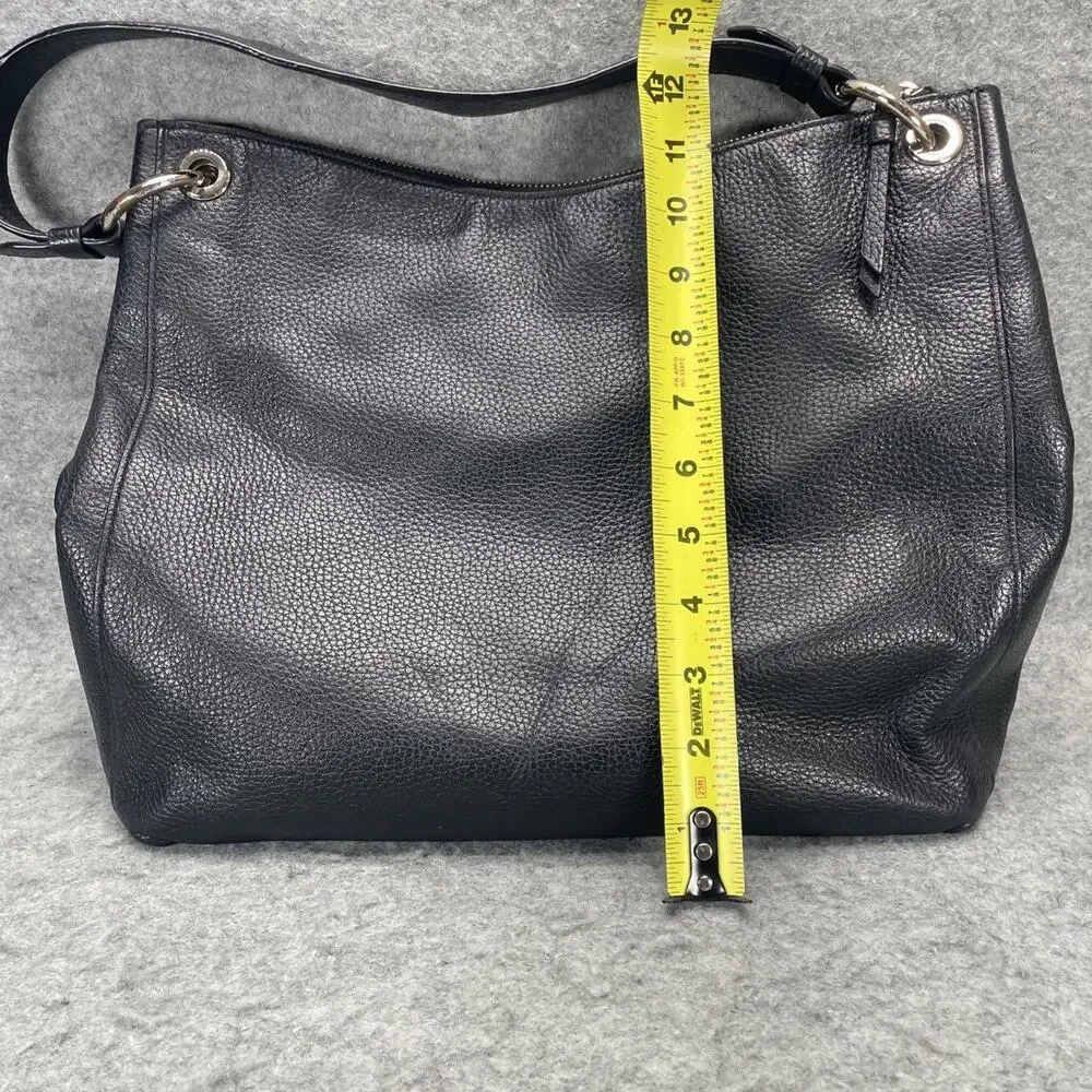 Kate Spade KAT Pebbled Leather Purse Black Shoulder Bag FLAWED FADED HARDWARE